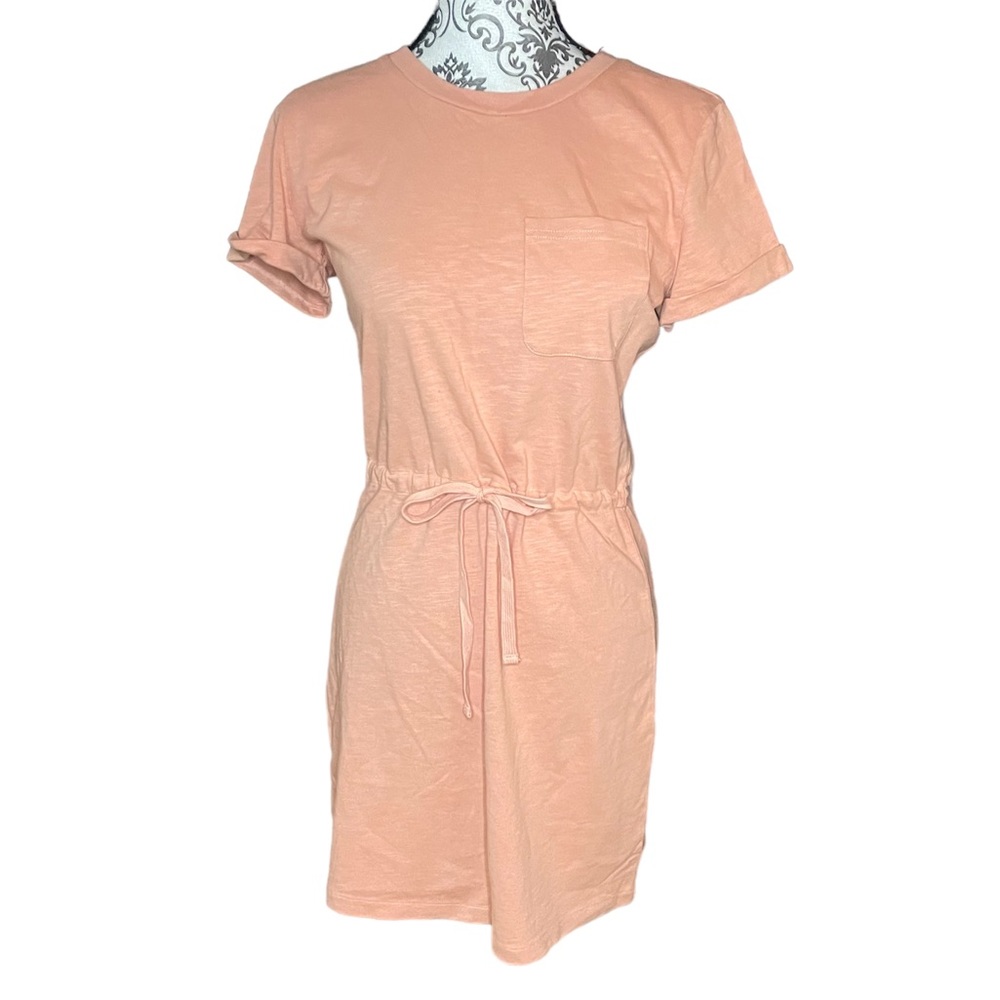 Casual Peach T-Shirt Dress